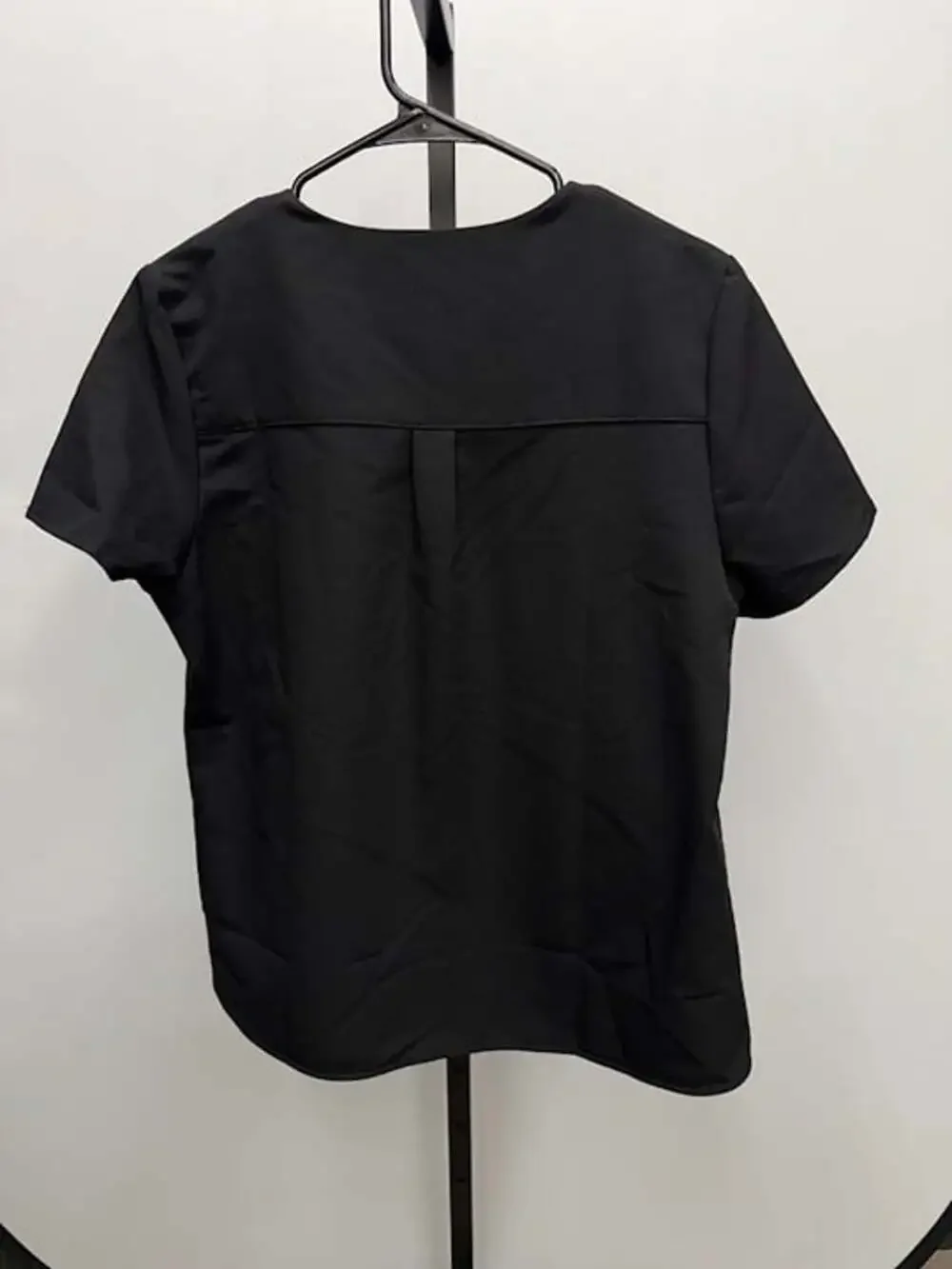 FIGS Technical Collection Black Short Sleeve Scrub Top